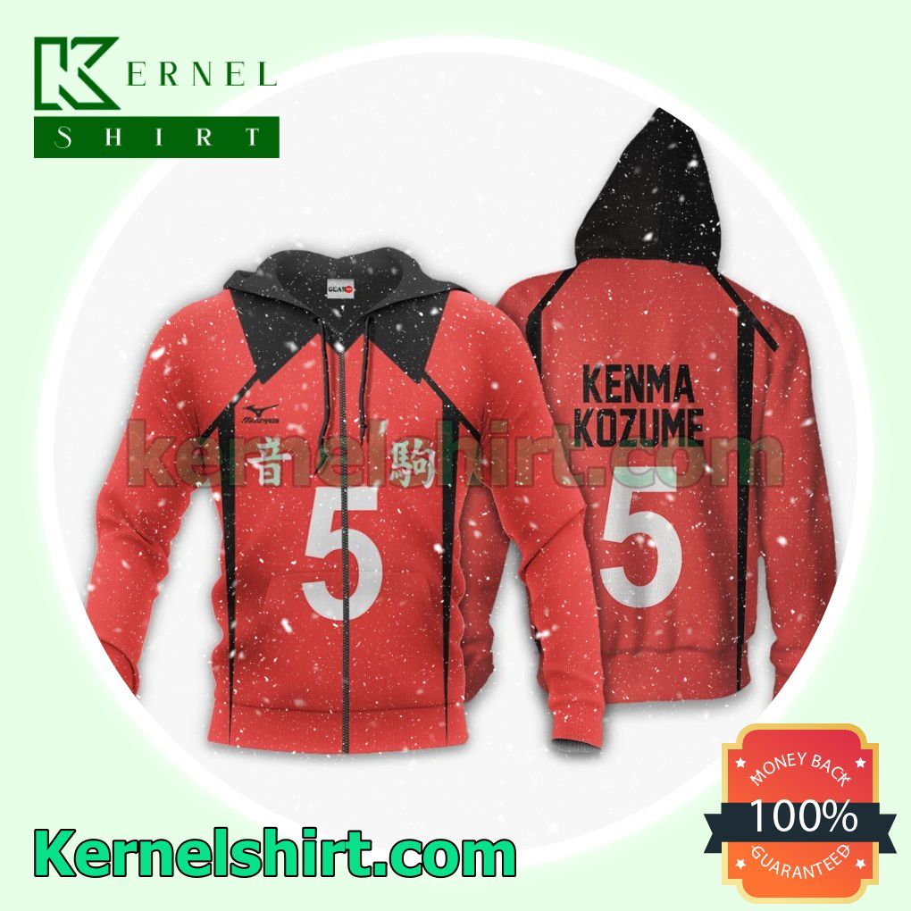 Nekoma Kenma Kozume Uniform Num 5 Haikyuu Anime Fans Gift Hoodie Sweatshirt Button Down Shirts