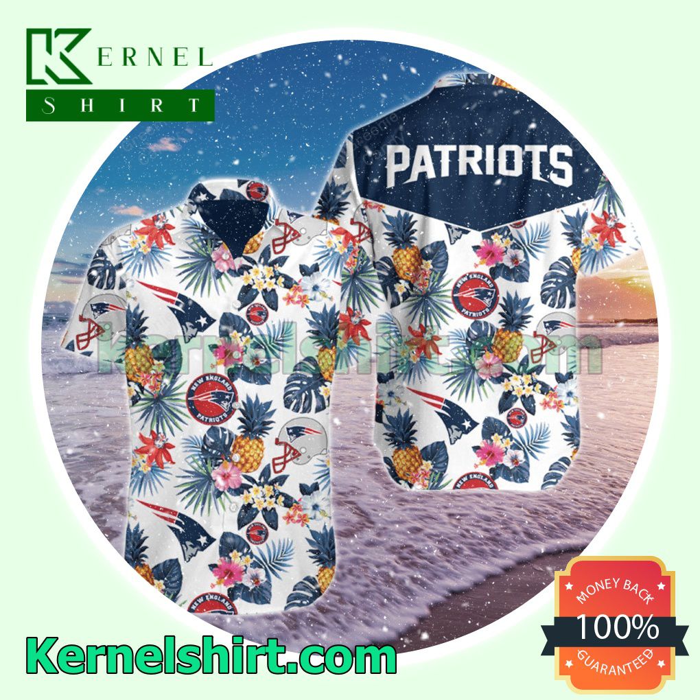 New England Patriots Floral Unisex Aloha Beach Hawaiian Shirt