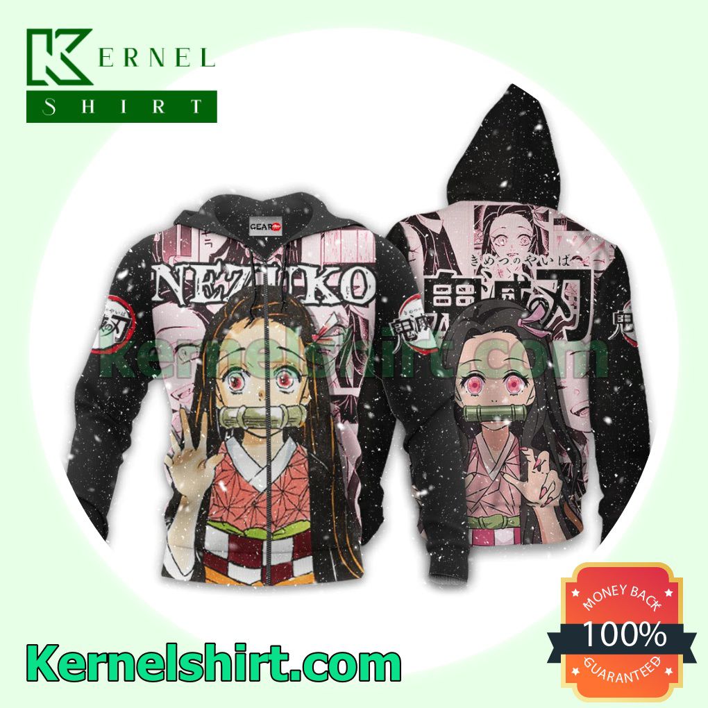 Nezuko Demon Slayer Anime Manga Fans Gift Hoodie Sweatshirt Button Down Shirts