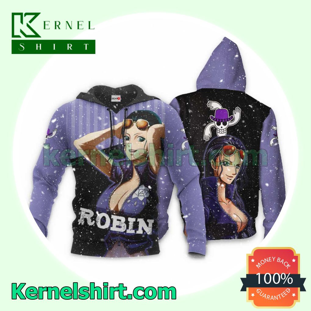 Free Nico Robin One Piece Anime Fans Gift Hoodie Sweatshirt Button Down Shirts