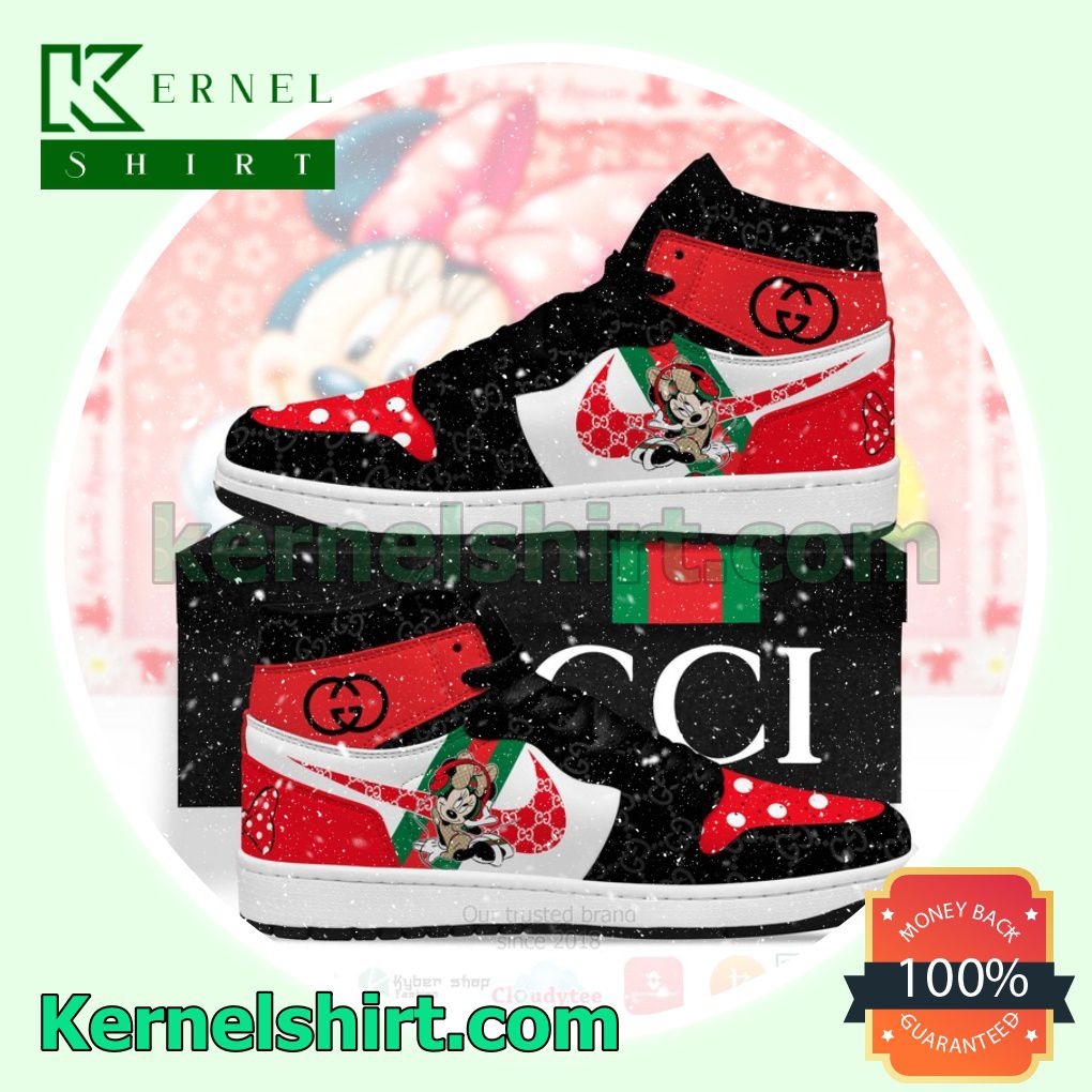 recoger pesadilla Gángster Nike Gucci Minnie Mouse High Top Nike Air Jordan 1 Shoes Sneakers - Shop  trending fashion in USA and EU