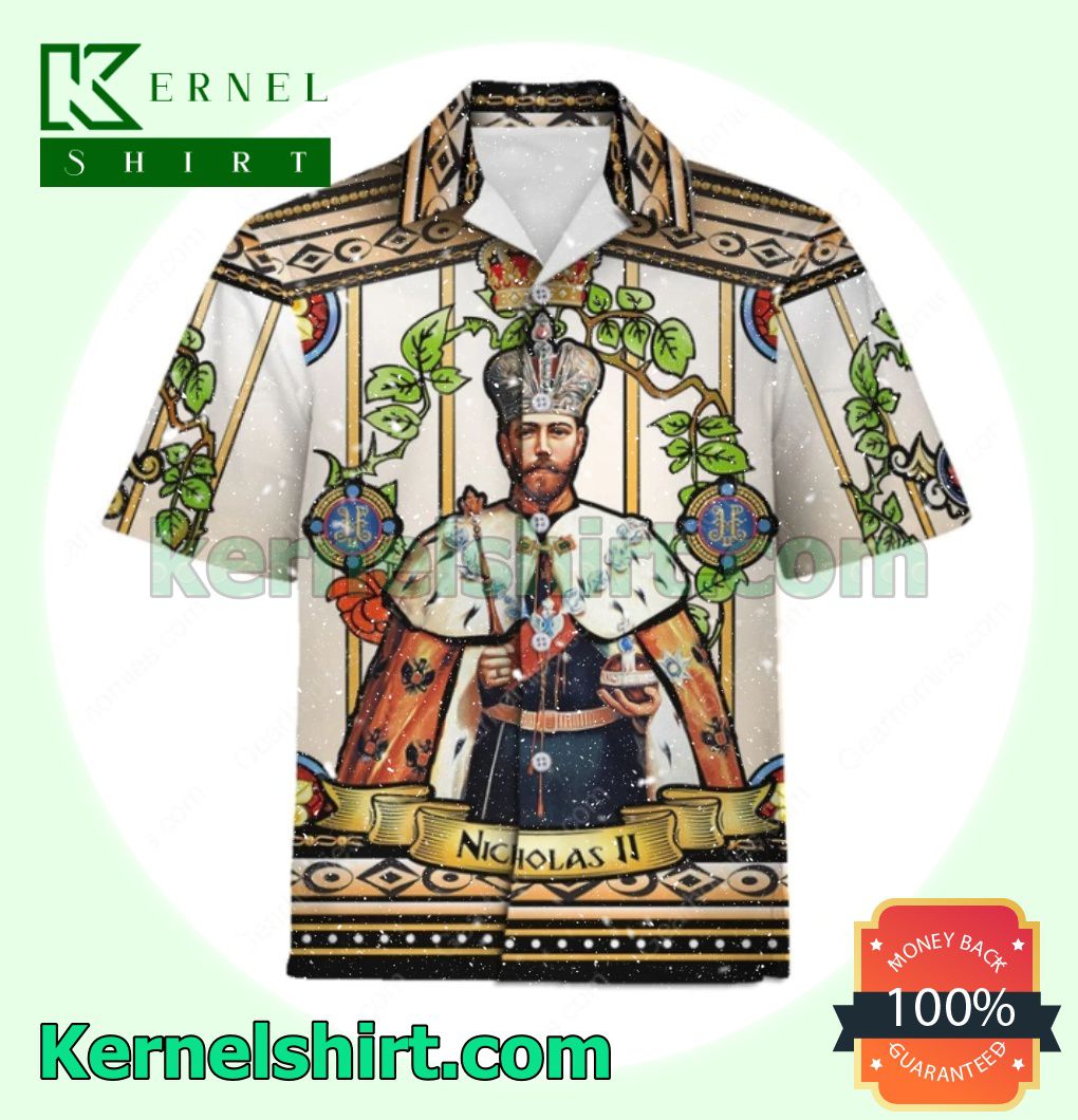 Nikolai Aleksandrovich Romanov Nicholas II Of Russia Beach Shirts