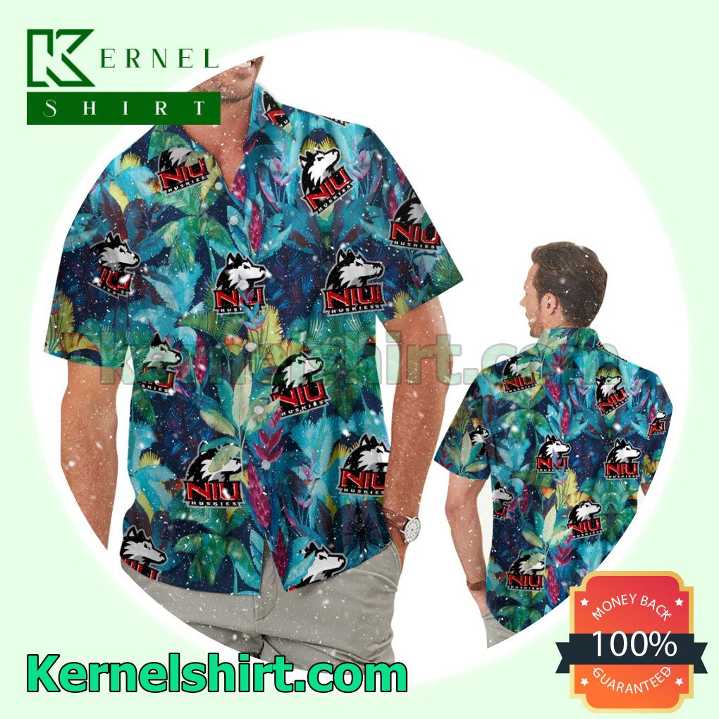 Northern Illinois Huskies Floral Tropical Summer Hawaiian Shirt