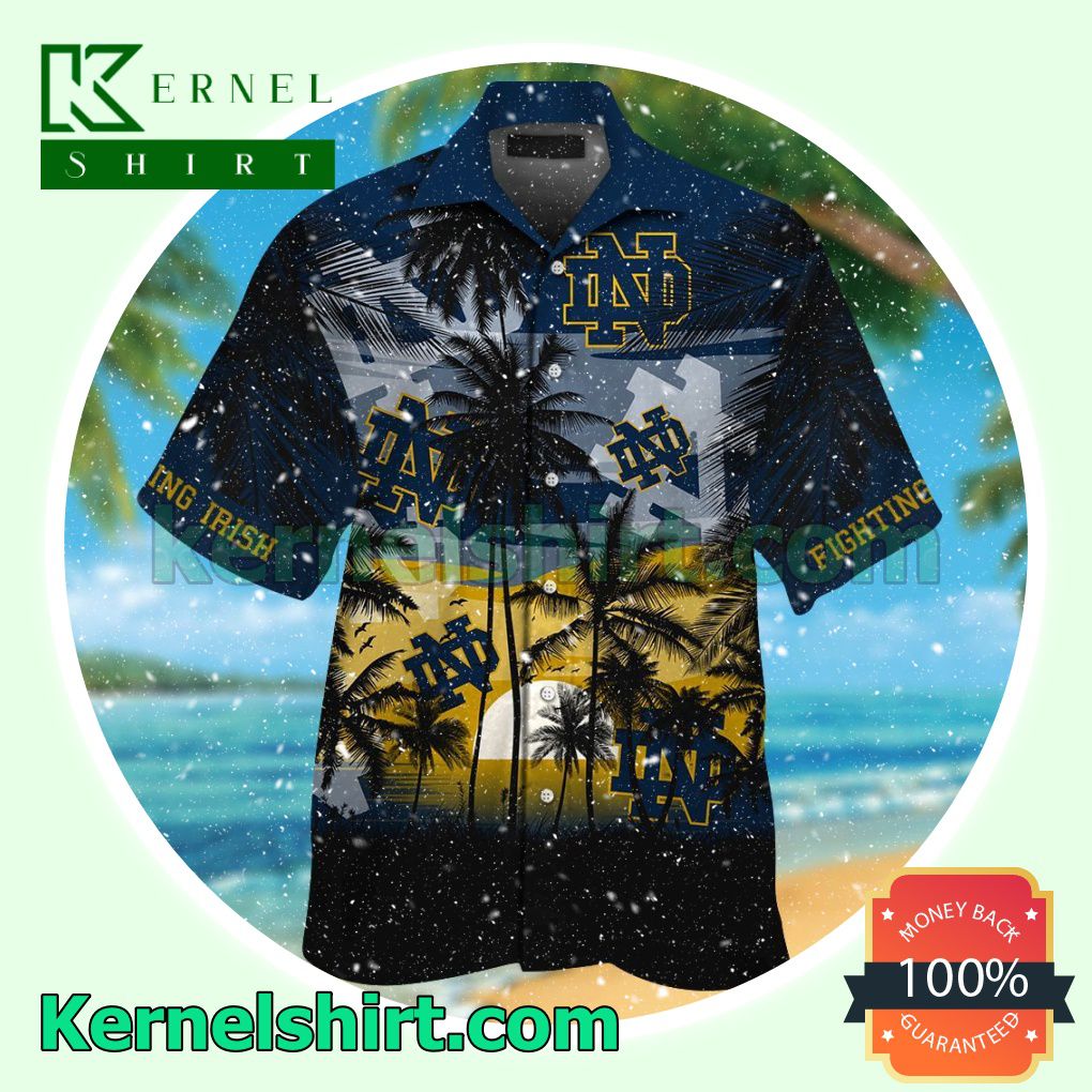 Notre Dame Fighting Irish Tropical Summer Hawaiian Shirt