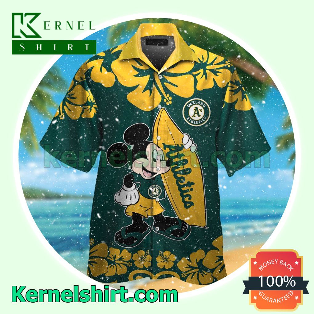 Oakland Athletics Mickey Mouse Summer Hawaiian Shirt