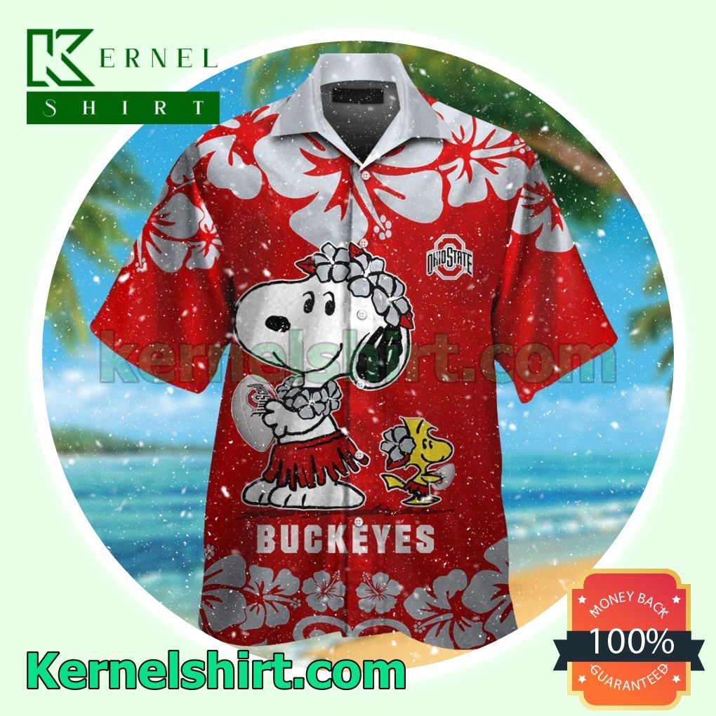 Ohio State Buckeyes & Snoopy Summer Hawaiian Shirt