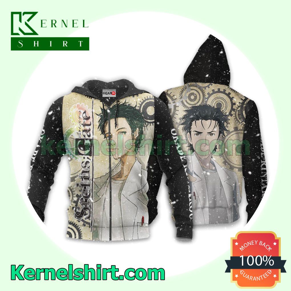 Okabe Rintarou Steins Gate Anime Fans Gift Hoodie Sweatshirt Button Down Shirts