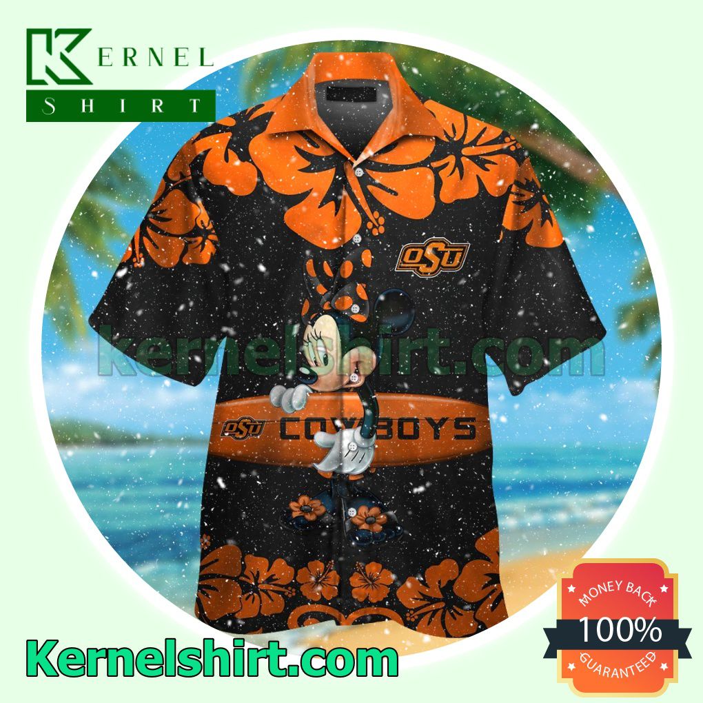 Oklahoma State Cowboys & Minnie Mouse Summer Hawaiian Shirt