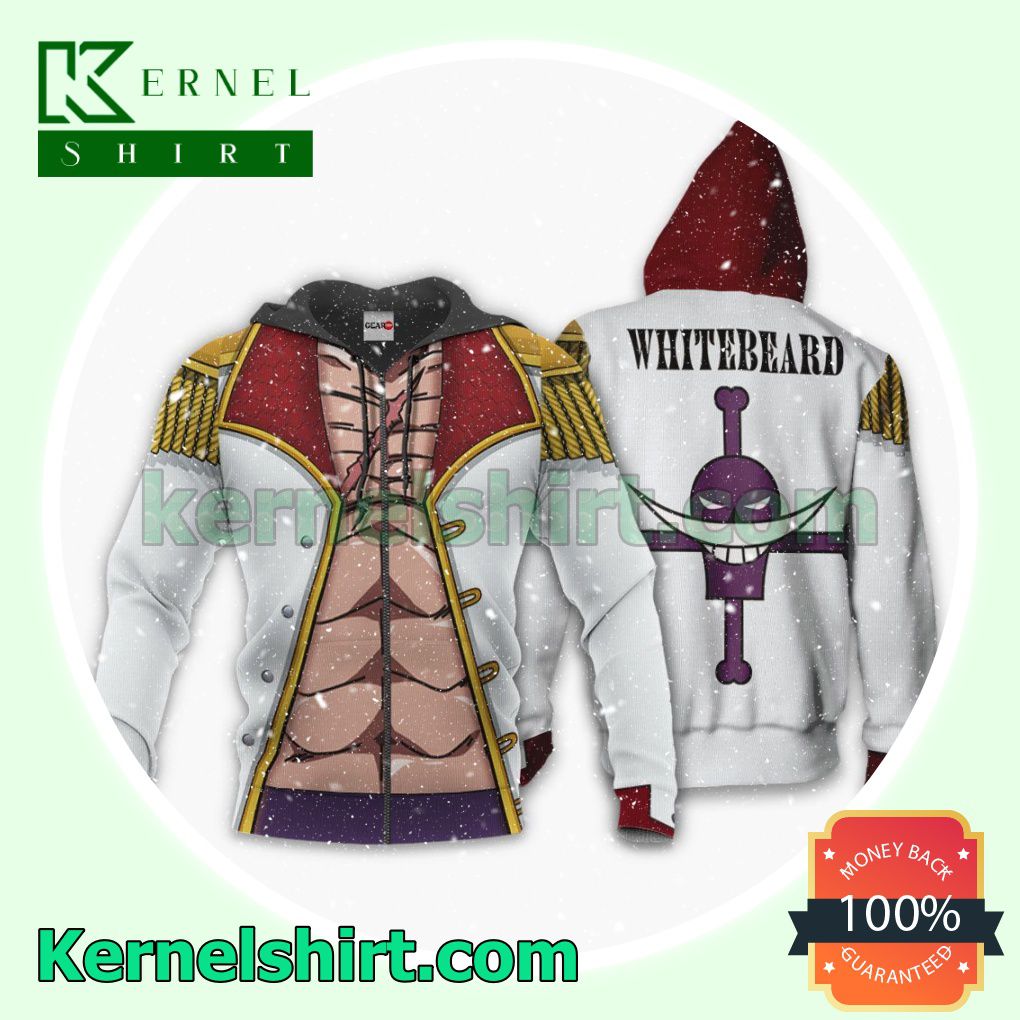 Beautiful One Piece Whitebeard Uniform Anime Fans Gift Hoodie Sweatshirt Button Down Shirts