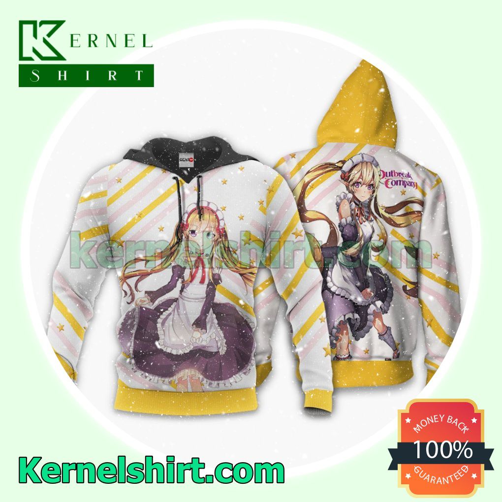 Rating Outbreak Company Myucel Foaran Anime Fans Gift Hoodie Sweatshirt Button Down Shirts