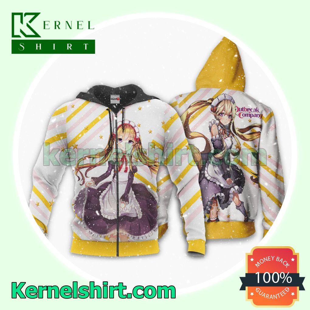 Fast Shipping Outbreak Company Myucel Foaran Anime Fans Gift Hoodie Sweatshirt Button Down Shirts