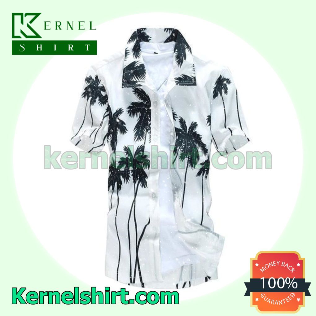 Palm Tree White Beach Shirts