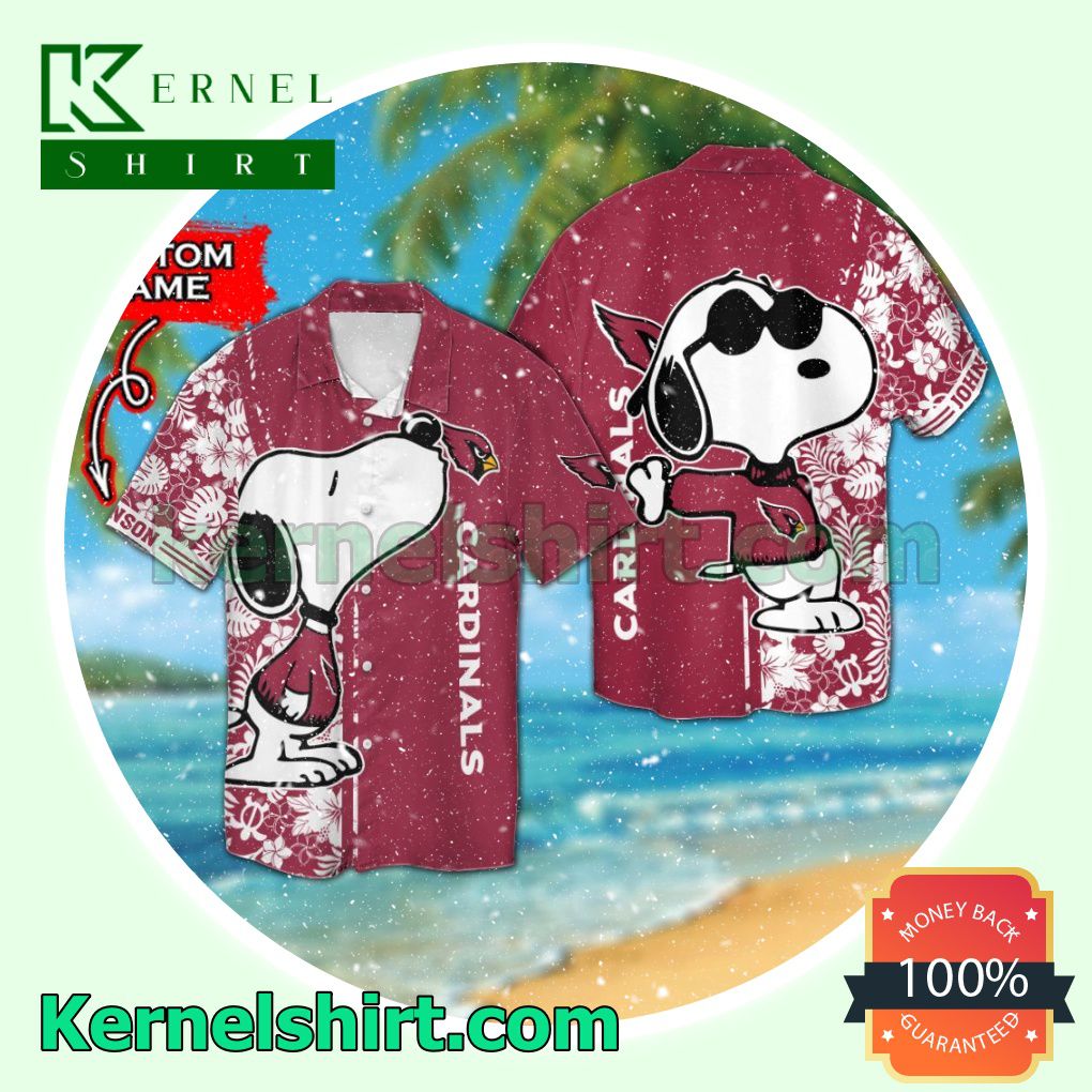 Personalized Arizona Cardinals & Snoopy Summer Hawaiian Shirt