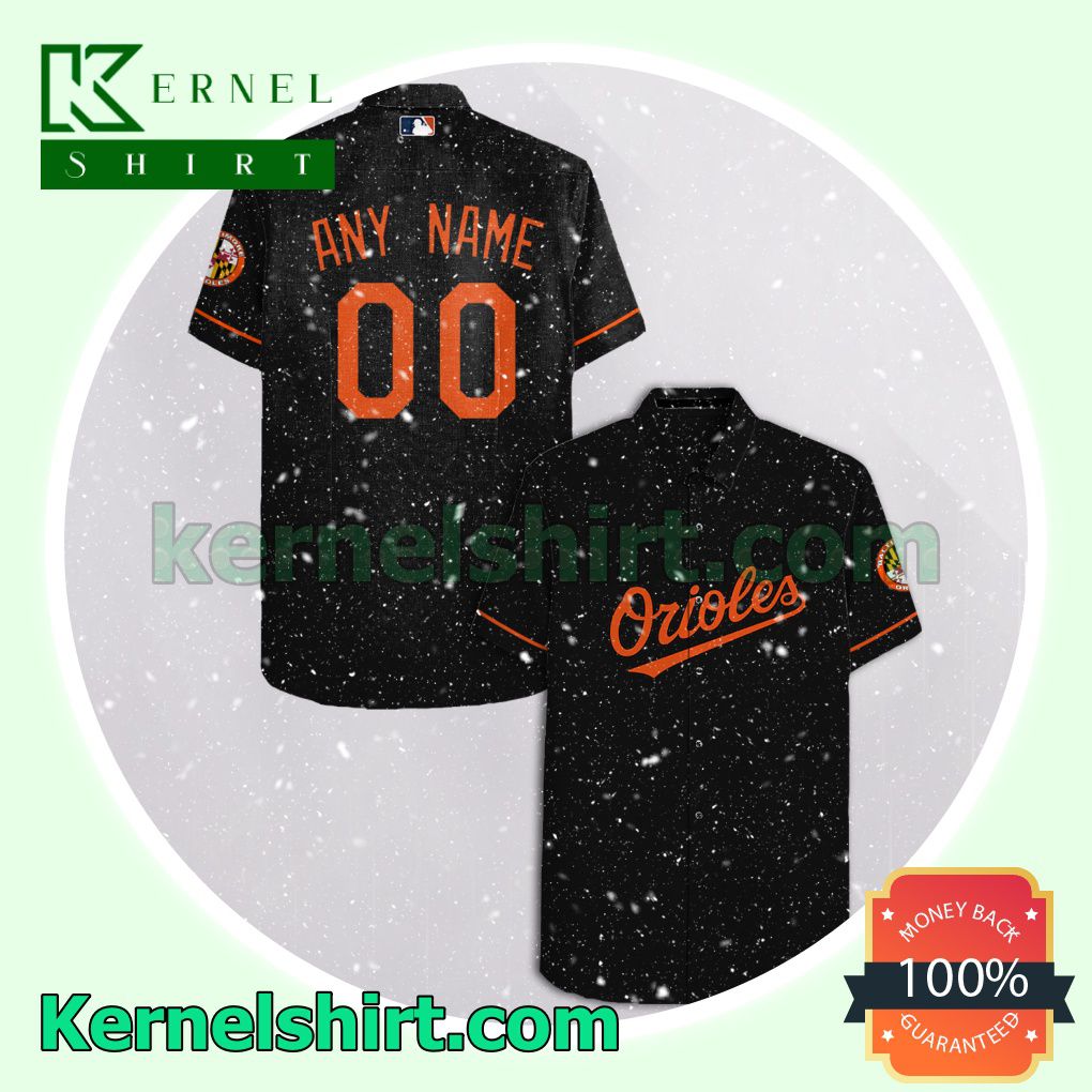 Personalized Baltimore Orioles Black Gift For Fans Aloha Beach Hawaiian Shirt