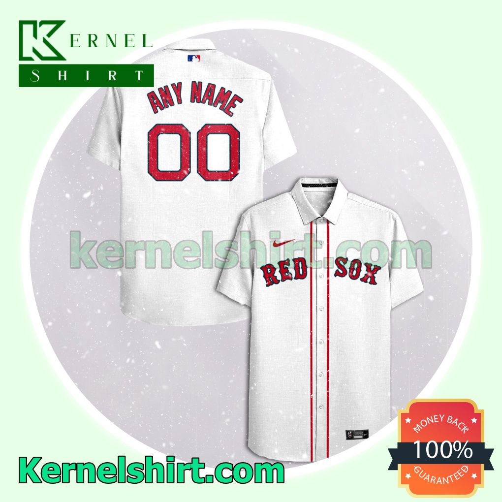 Personalized Boston Red Sox White Gift For Fans Aloha Beach Hawaiian Shirt