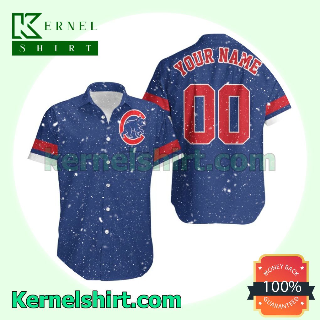 POD Personalized Chicago Cubs Royal Jersey Inspired Style Beach Shirt