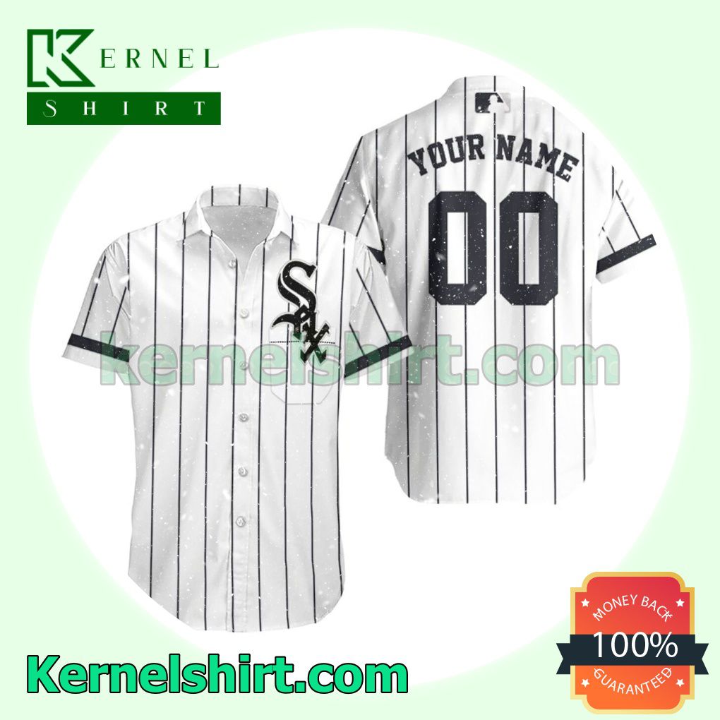 Review Personalized Chicago White Sox Thin Black Stripe Beach Shirt