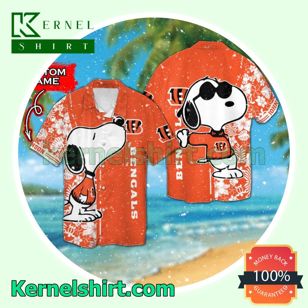 Personalized Cincinnati Bengals & Snoopy Summer Hawaiian Shirt