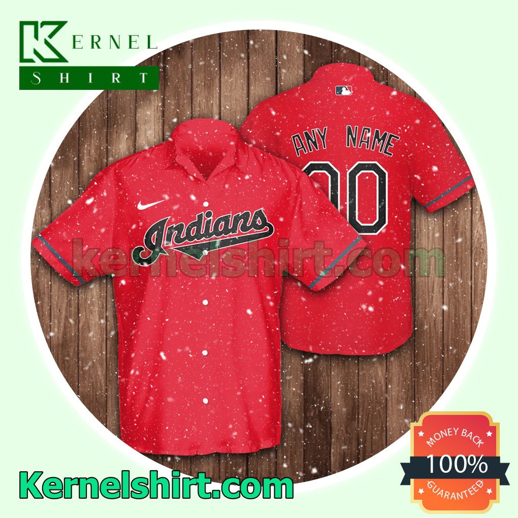 Personalized Cleveland Indians,Cleveland Guardians Baseball Red Aloha Beach Hawaiian Shirt