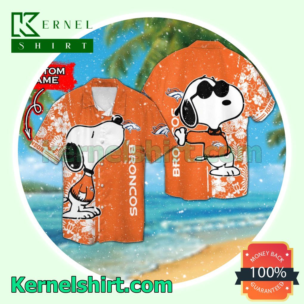 Personalized Denver Broncos & Snoopy Summer Hawaiian Shirt