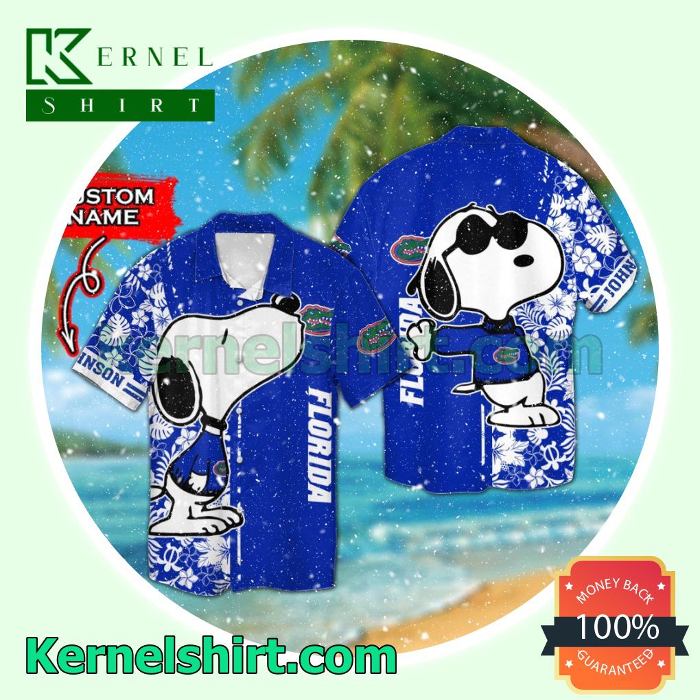 Personalized Florida Gators & Snoopy Summer Hawaiian Shirt