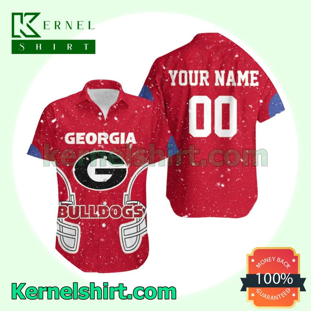 Hot Personalized Georgia Bulldogs Ncaa Red Beach Shirt