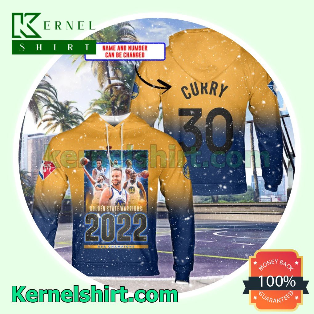 Personalized Golden State Warriors 2022 Nba Champions Orange And Navy Custom Shirts, Crewneck Sweatshirts a