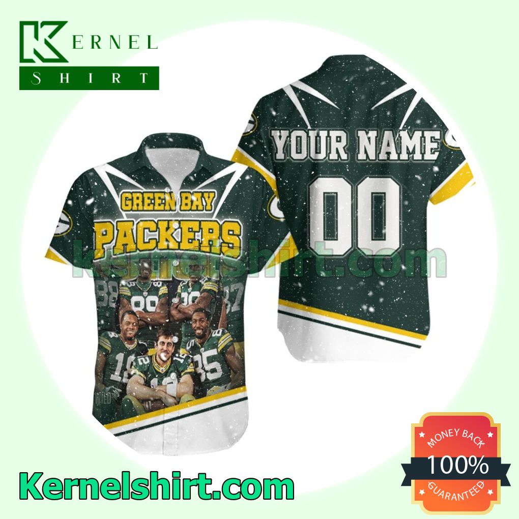 Personalized Green Bay Packers Great Players Nfl 2020 Season Champions Beach Shirt