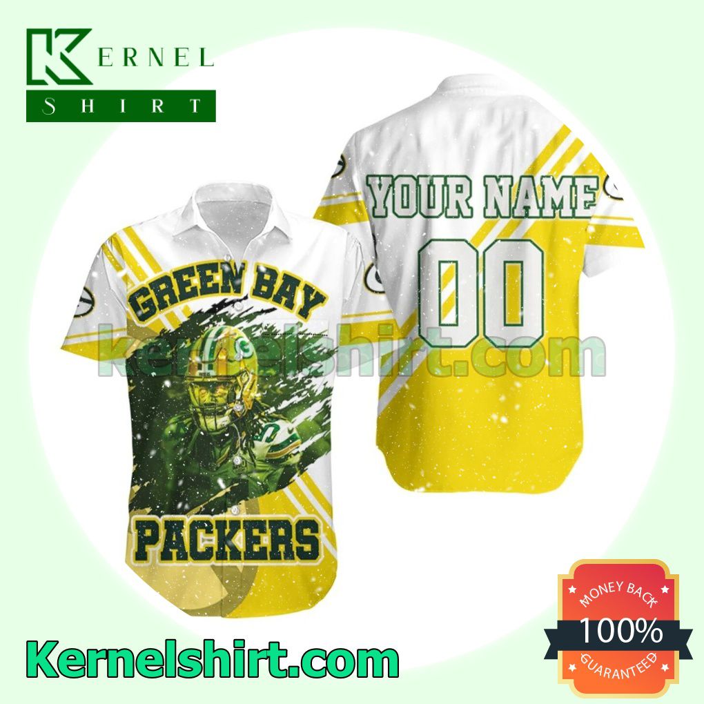 Personalized Green Bay Packers James Crawford 54 For Fans Beach Shirt