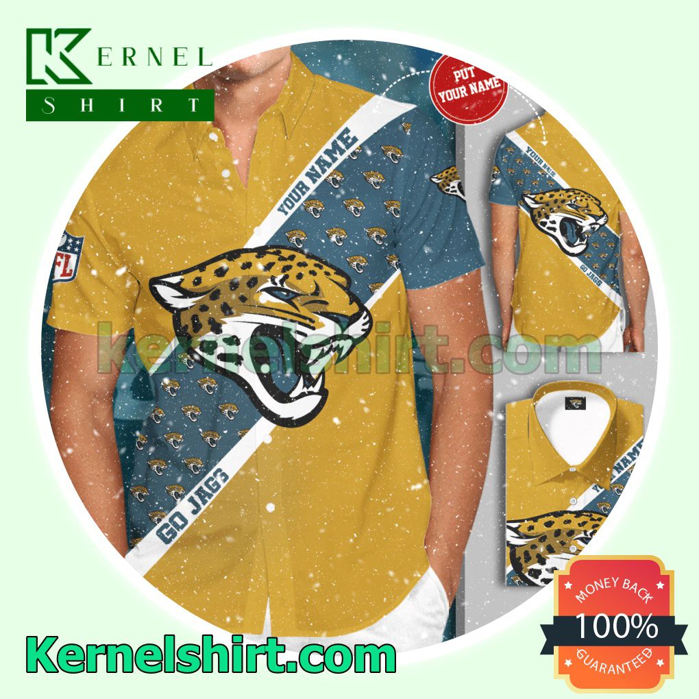 Personalized Jacksonville Jaguars Football Team Yellow Aloha Beach Hawaiian Shirt