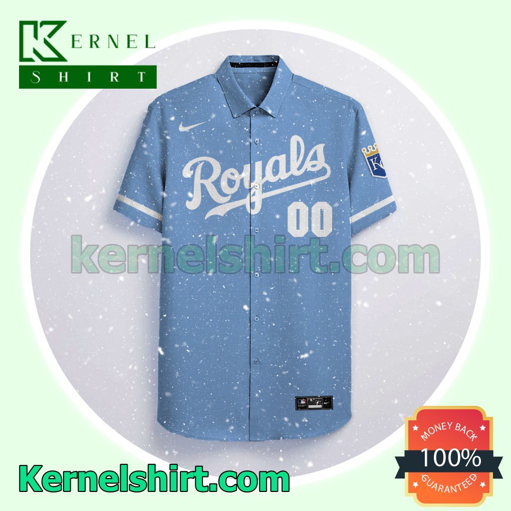 Personalized Kansas City Royals Blue Gift For Fans Aloha Beach Hawaiian Shirt