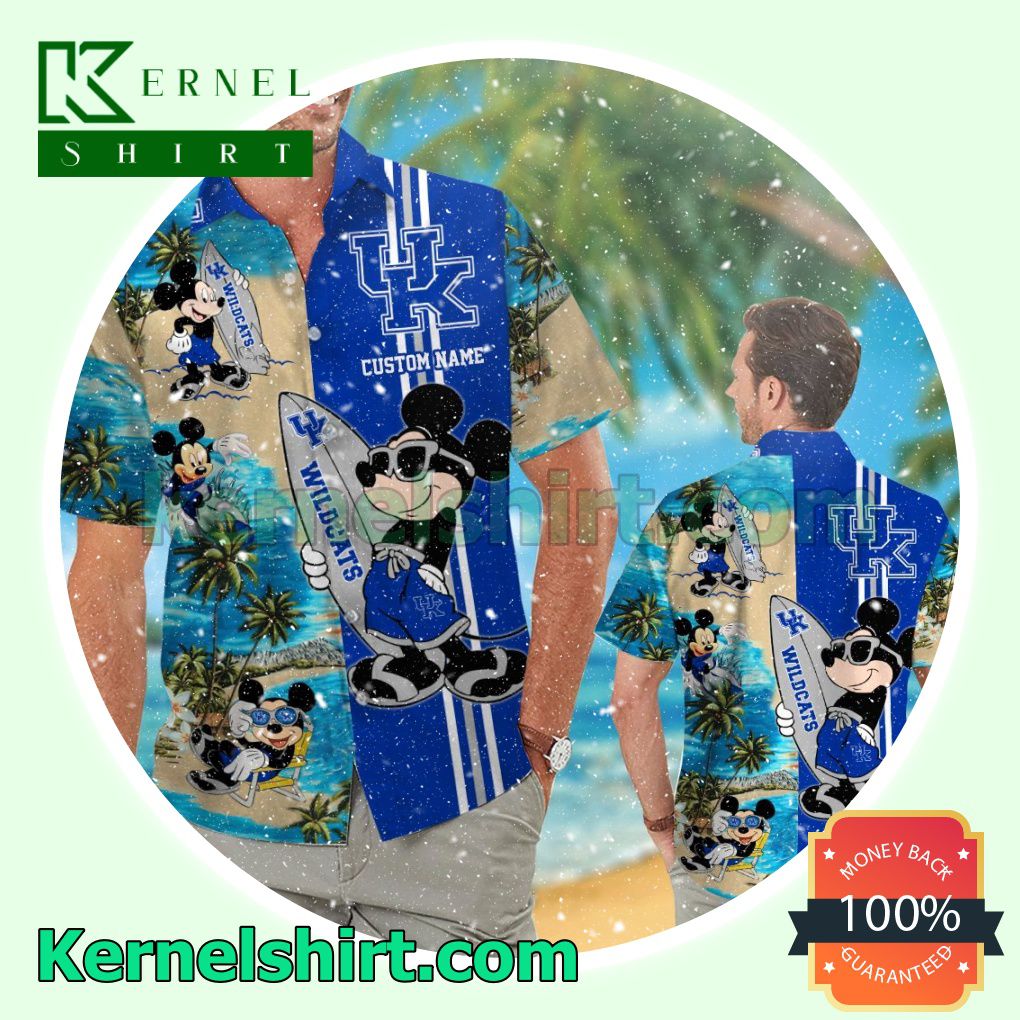 Personalized Kentucky Wildcats Mickey Summer Hawaiian Shirt