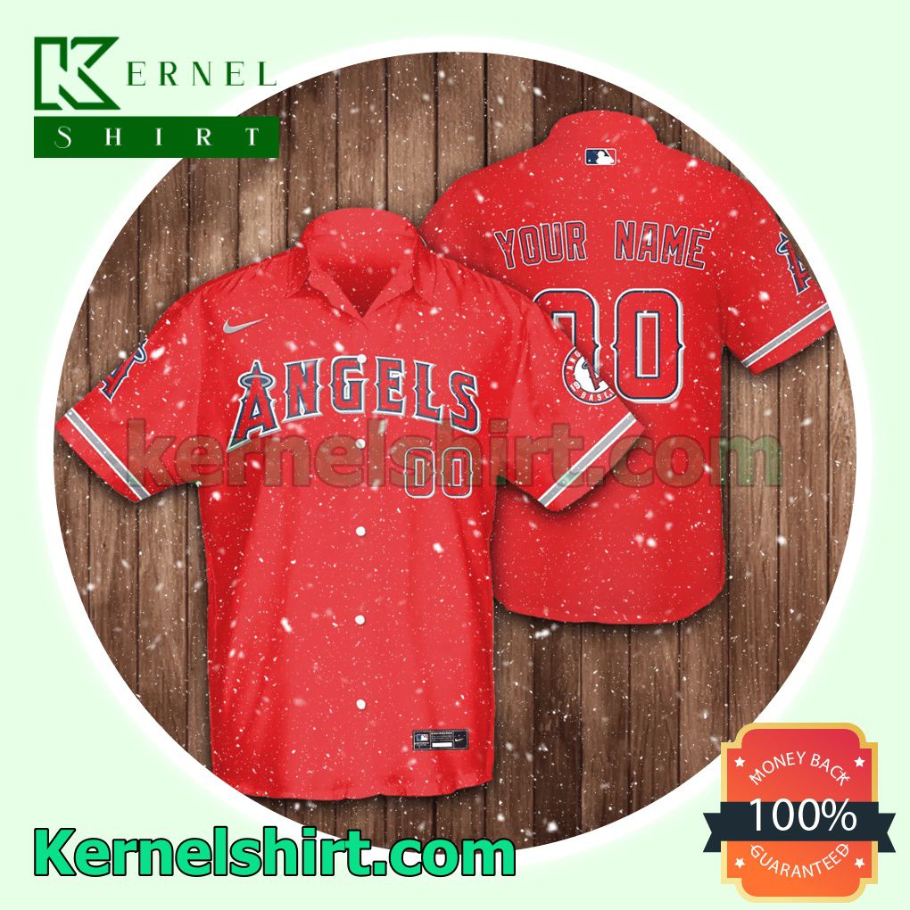Personalized Los Angeles Angels Baseball Aloha Beach Hawaiian Shirt