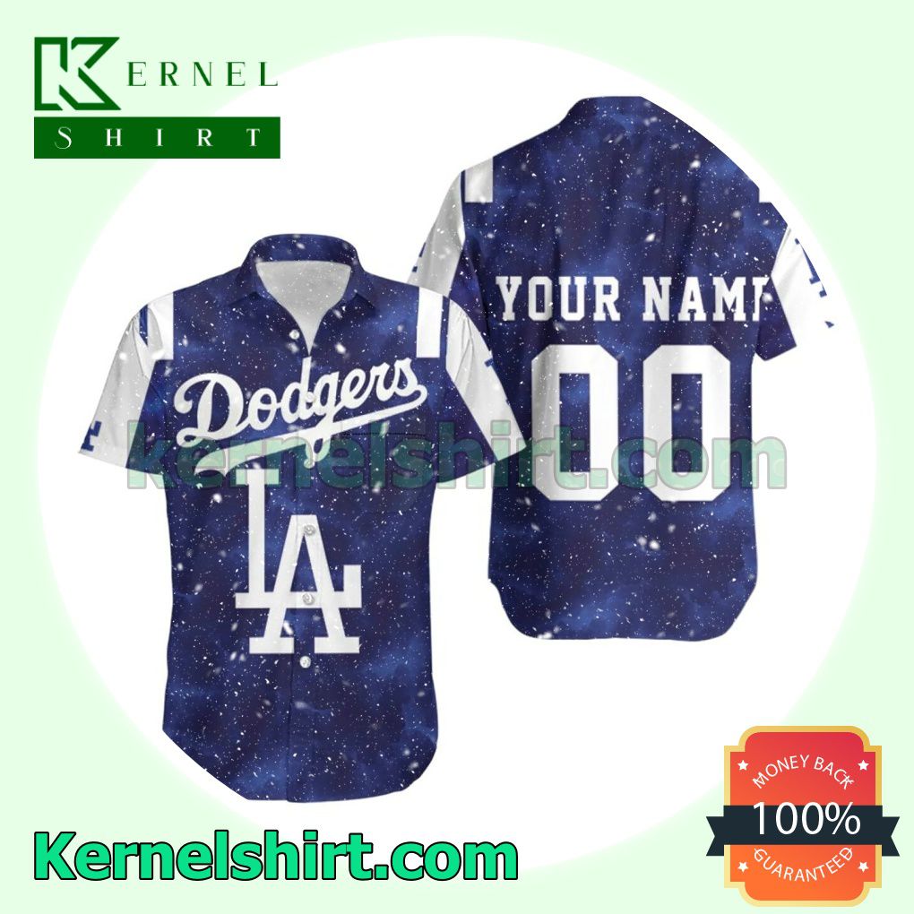 Personalized Los Angeles Dodgers Navy Galaxy Beach Shirt