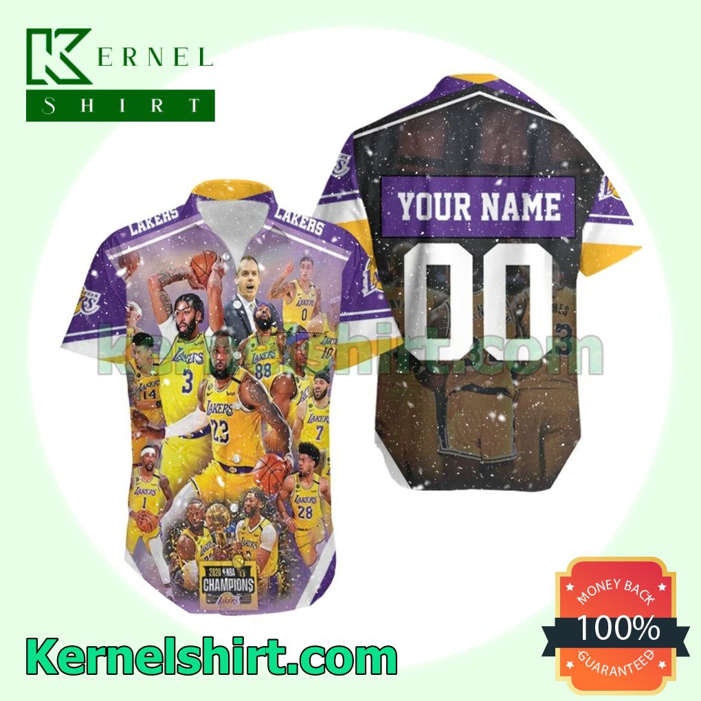 Unique Personalized Los Angeles Lakers 2020 Champions Beach Shirt