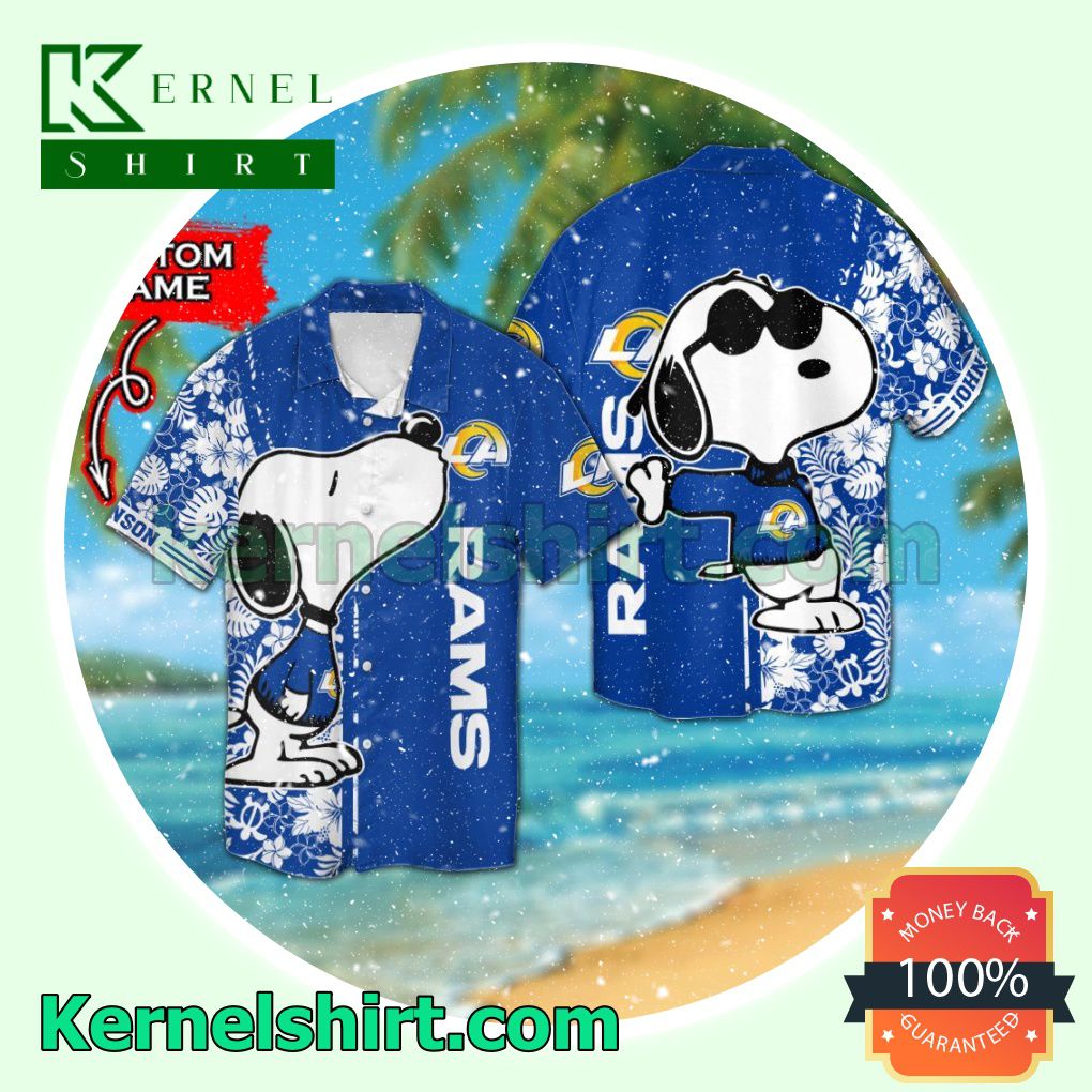 Personalized Los Angeles Rams & Snoopy Summer Hawaiian Shirt