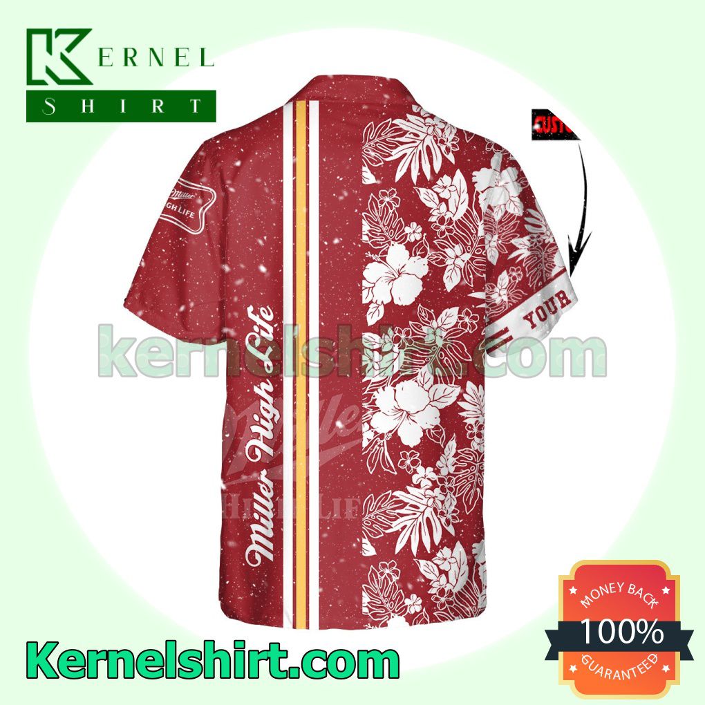 Personalized Miler High Life Red Aloha Beach Hawaiian Shirt a