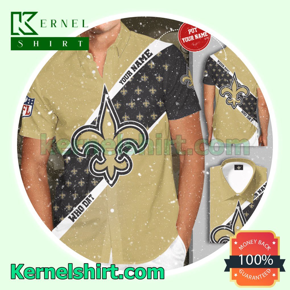 Personalized New Orleans Saints Aloha Beach Hawaiian Shirt