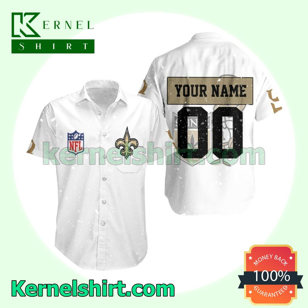 Personalized New Orleans Saints Nfl White Beach Shirt