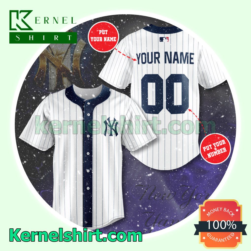 Personalized New York Yankees Professional Baseball Team White Aloha Beach Hawaiian Shirt