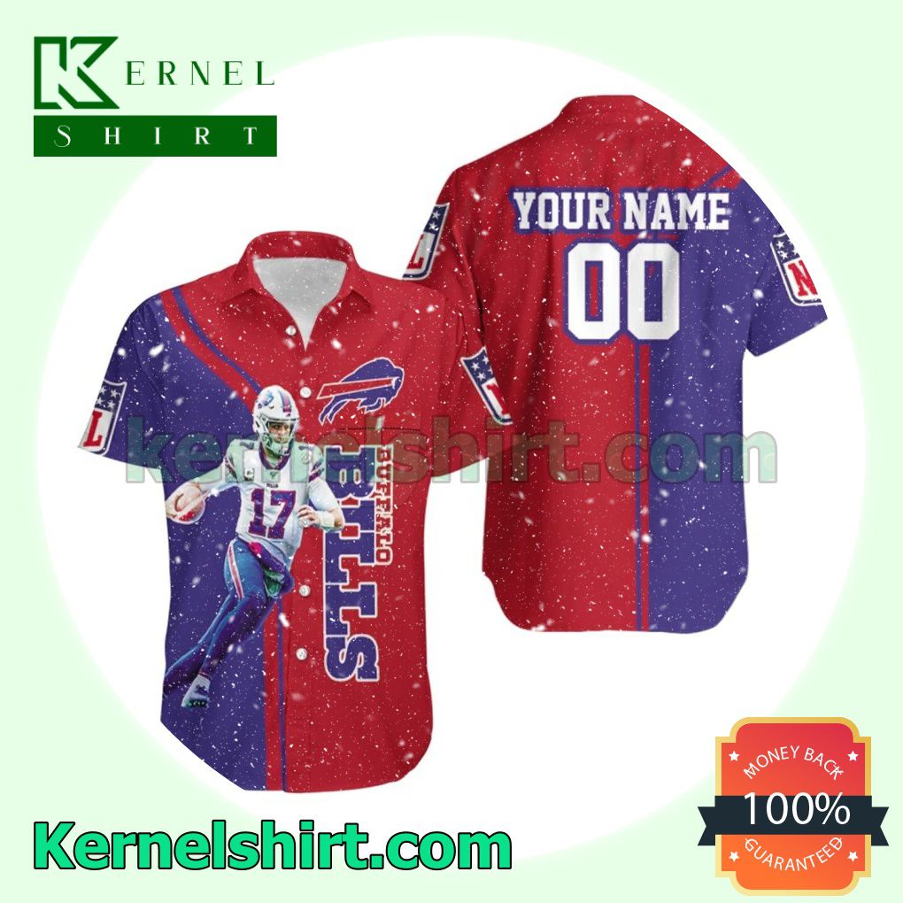 Personalized Nfl  Buffalo Bills Josh Allen 17 Player Beach Shirt