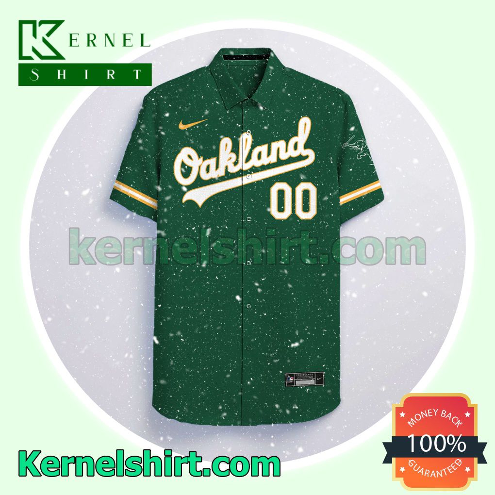 Personalized Oakland Athletics Green Gift For Fans Aloha Beach Hawaiian Shirt