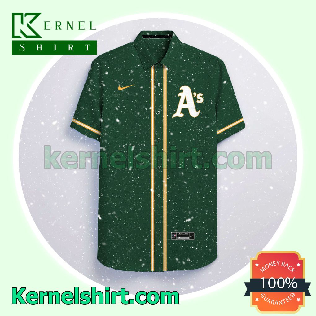 Personalized Oakland Athletics Green Packer Lover Aloha Beach Hawaiian Shirt