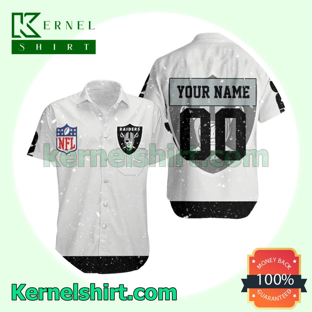 Near you Personalized Oakland Raiders Nfl White Beach Shirt