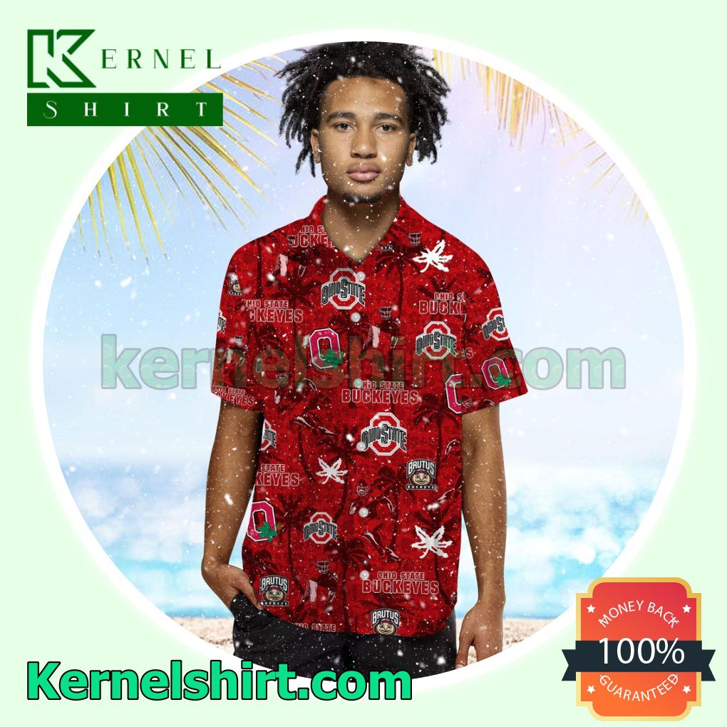 Personalized Ohio State Buckeyes Coconut Summer Hawaiian Shirt