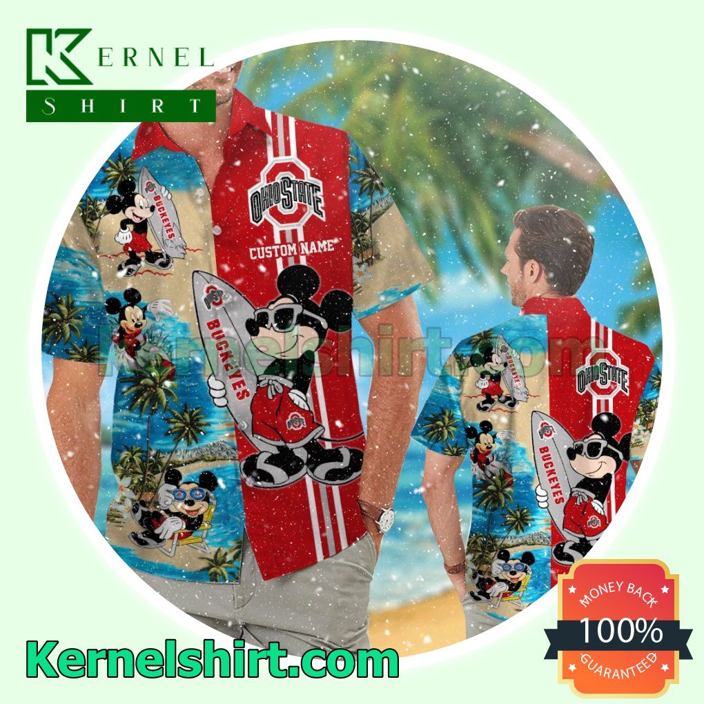 Personalized Ohio State Buckeyes Mickey Summer Hawaiian Shirt