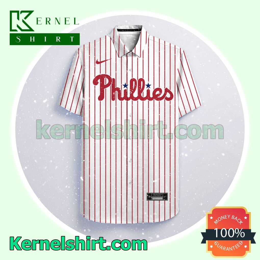 Personalized Philadelphia Phillies White Aloha Beach Hawaiian Shirt