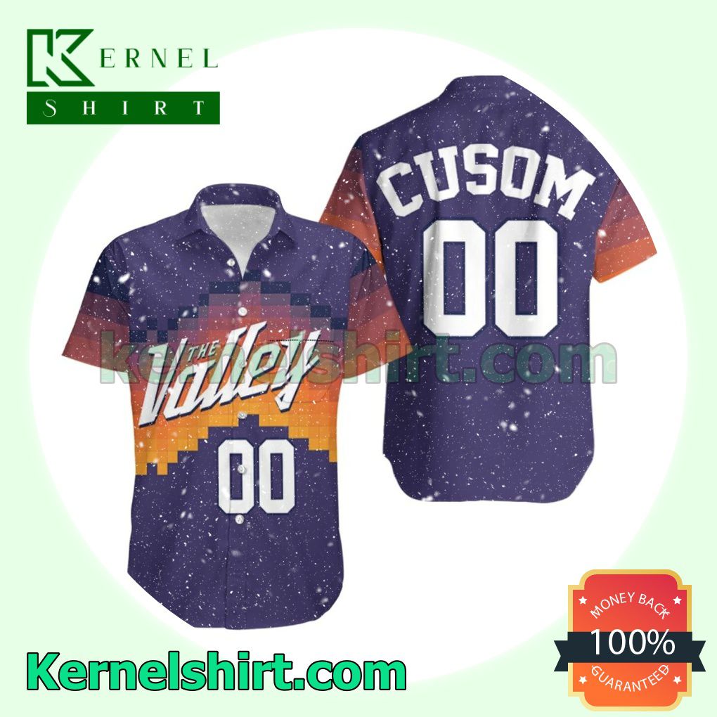 Personalized Phoenix Suns The Valley Purple Beach Shirt