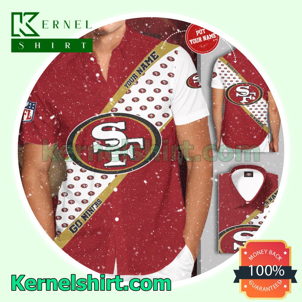 Personalized San Francisco 49Ers Football Team Red Aloha Beach Hawaiian Shirt