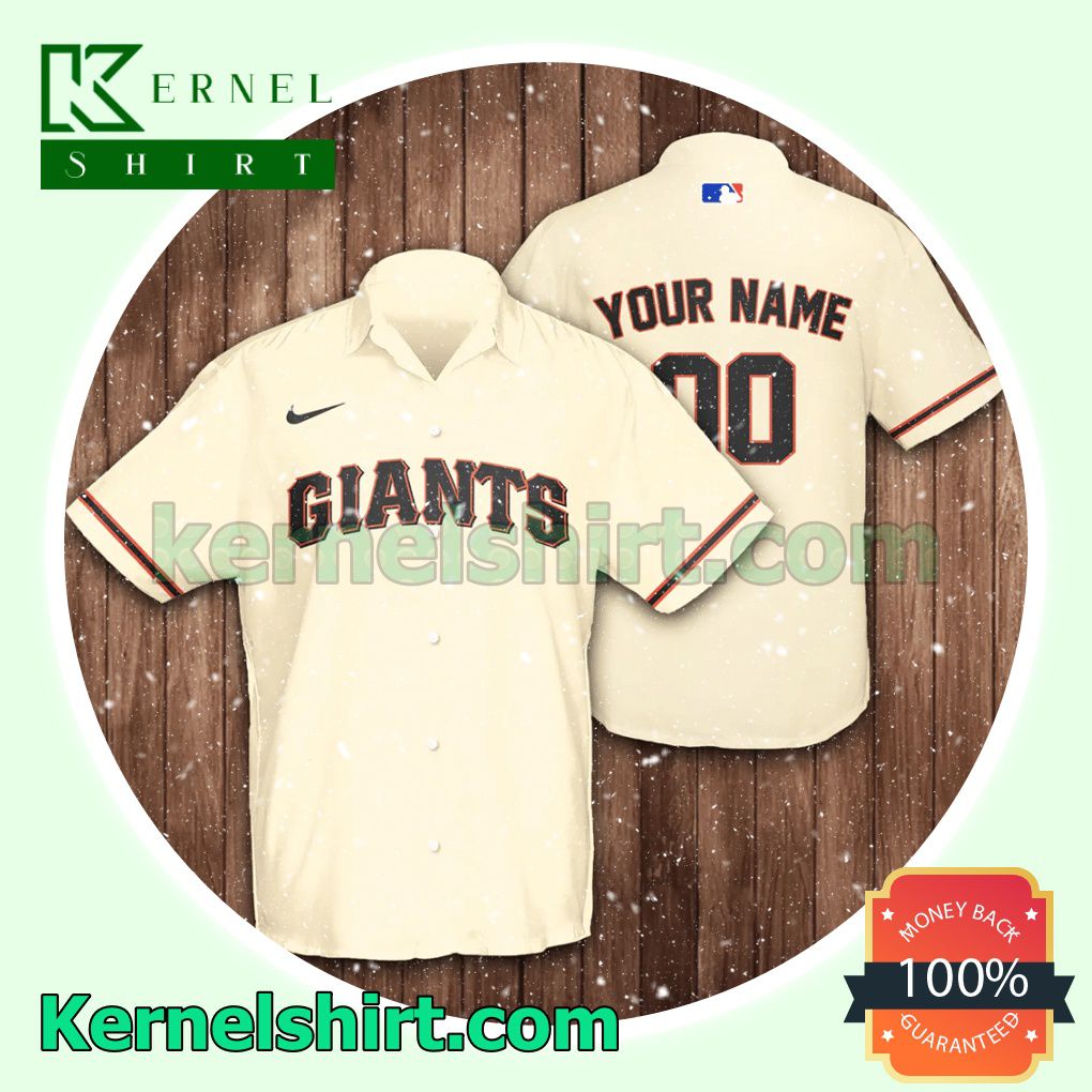 Personalized San Francisco Giants Baseball Aloha Beach Hawaiian Shirt